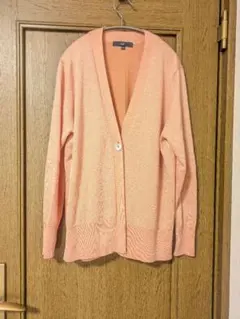 laf… カーディガン 長袖 　サーモンピンクオレンジ
