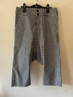 GANRYU 14SS ギンガムチェック柄　サルエルショートパンツ GANRYU 14SS ギンガムチェック柄 サルエルショートパンツ