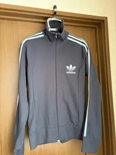 adidas ジップアップジャージ L 紺色