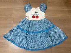シャーリーテンプル　チェリー　半袖　ギンガムチェック　ワンピース　130サイズ
