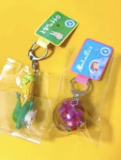 【新品未使用】となりのトトロ とうもろこし & ポニョ　キーホルダー２個セット