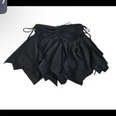 lilLilly ランダムフレアミニスカート黒タグ付き