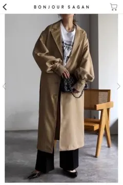 新品　未使用BONJOUR SAGA ベージュ ジレにもなる　トレンチコート