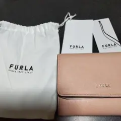 FURLA 三つ折り財布 ピンク 保存袋付き