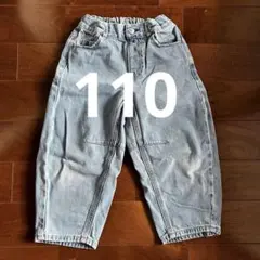 GU キッズ バレルレッグ デニム 110