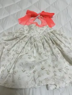 MARL MARL 花柄エプロン ピンクリボン