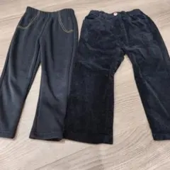 裏起毛パンツ　コーデュロイパンツ 黒
