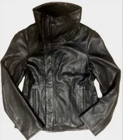 ハイネックレザージャケット　archive Y2K ライダース　ギミック