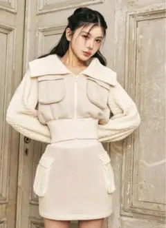 darich ニットコンビスウェットセットアップ　F アイボリー