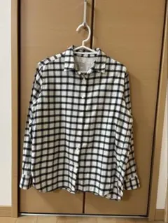 無印良品　チェック柄フランネルシャツ 長袖