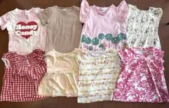 キッズベビー半袖90まとめ売り8点セット 保育園着 女の子 夏服