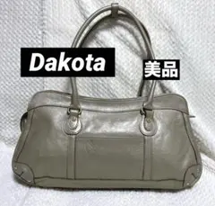 【美品】Dakota ダコタ 本革 レザー 肩掛け ハンドバッグ 薄型ボストン