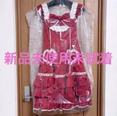 Angelic Pretty cute heart ジャンパースカート エンジ - メルカリ