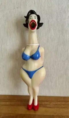 セクシー女性フィギュア 約31cm青ビキニ 赤靴