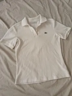 ラコステ　レディース 　スリムフィット　パイル生地ポロシャツ