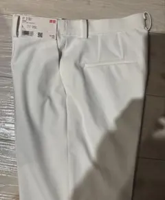 新品UNIQLOユニクロ　スマートアンクルパンツ　白　L