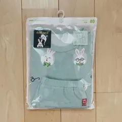 新品未開封　ユニクロ　半袖パジャマ　めがねうさぎ　80