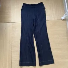 美品 ANAYI センタープレス フレアパンツ ネイビー サイズ36*ND267