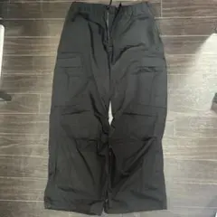 ブラック ワイド バギー ワークパンツ カーゴパンツ