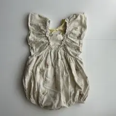 anneshirley フリル付き花柄ロンパース S