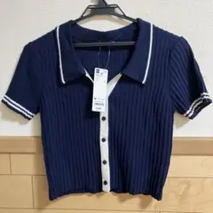 GU バイカラーポロセーター M