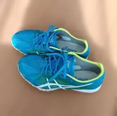 asics スパイクシューズ 青/緑