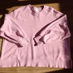 SHIPS any ピンク ラグランスリーブ トレーナー プルオーバー