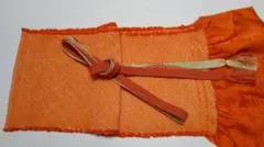 オレンジの帯揚げ、帯締めのセット RA15―275