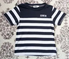美品　EDWIN ストライプ Tシャツ 110