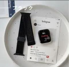 Apple Watch バンド マグネット固定式 ブラック