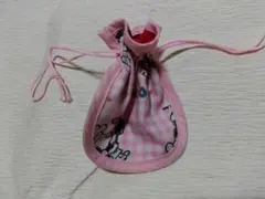 スヌーピー 巾着袋 ミニポーチ 10×11 ピンク