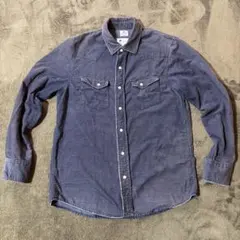 Wrangler BLUE BELL コーデュロイ ウエスタンシャツ ネイビー