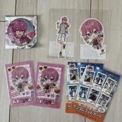 けちゃ　ランダム缶バッジ　ランダムフォトカード　ノベルティステッカー