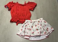 ブランシェス　水着　赤　女の子　90