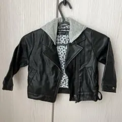 GRECOT レザー調ジャケット 90