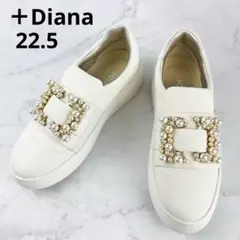 ＋Diana プラスダイアナ パールバックルスリッポン 22.5 スニーカー