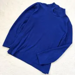UNIQLO ユニクロ ヒートテックフリースモックネックT（長袖） ブルー Ｍ