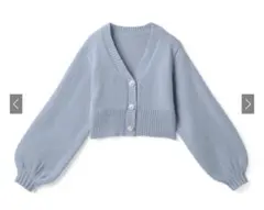 春服 クロップドカーディガン ライトブルー