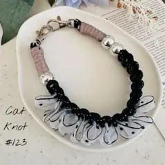 ⭐️パラコードハンドストラップ⭐️ ブラック×ラメブラック×リボン【#123】