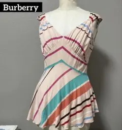 Burberry ピンク系ボーダーキャミソールのサムネイル