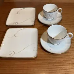 値下げ！ノリタケ　カップ＆ソーサー＆スクエアプレート