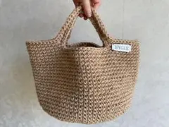 麻ひもバッグ ハンドメイド　白