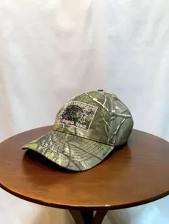 Y2K 迷彩 キャップ リアルツリー ロゴ刺繍 グランジ ストリート クロム