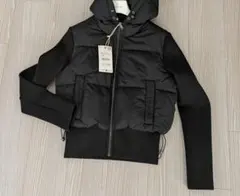 ザラ大人気完売ブラックフード付きダウンジャケット　ブルゾン　ショート