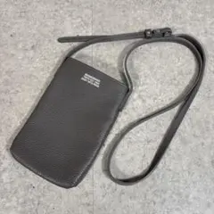 ネイバーフッド ロゴプリント レザー サコッシュバック ショルダーポーチ