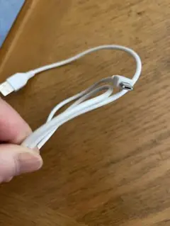 USB-A to USB Type-Cの充電・データ転送ケーブル ホワイト