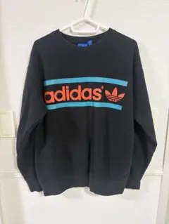 adidas ロゴ入り スウェット S 黒 男女兼用