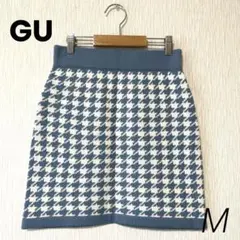 GU ジーユー ハウンドトゥースパターン ミニスカート M