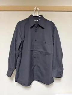 ユニクロユー ツイルワークオーバーサイズシャツ ダークグレー Mサイズ