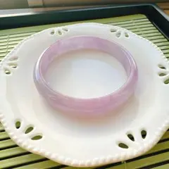 ミャンマー翡翠バングル ローズパープル ピンク 紫 約60mm 自宅保管
